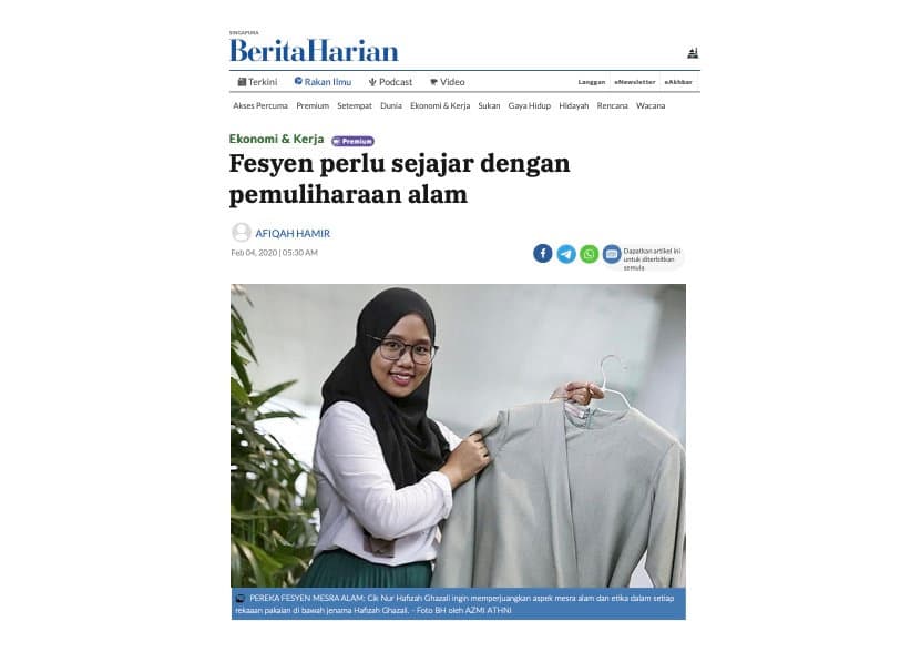 Berita Harian article clipping