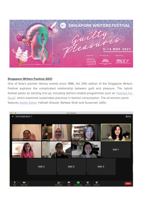 Singapore Writers Festival 2021 programme and online panel