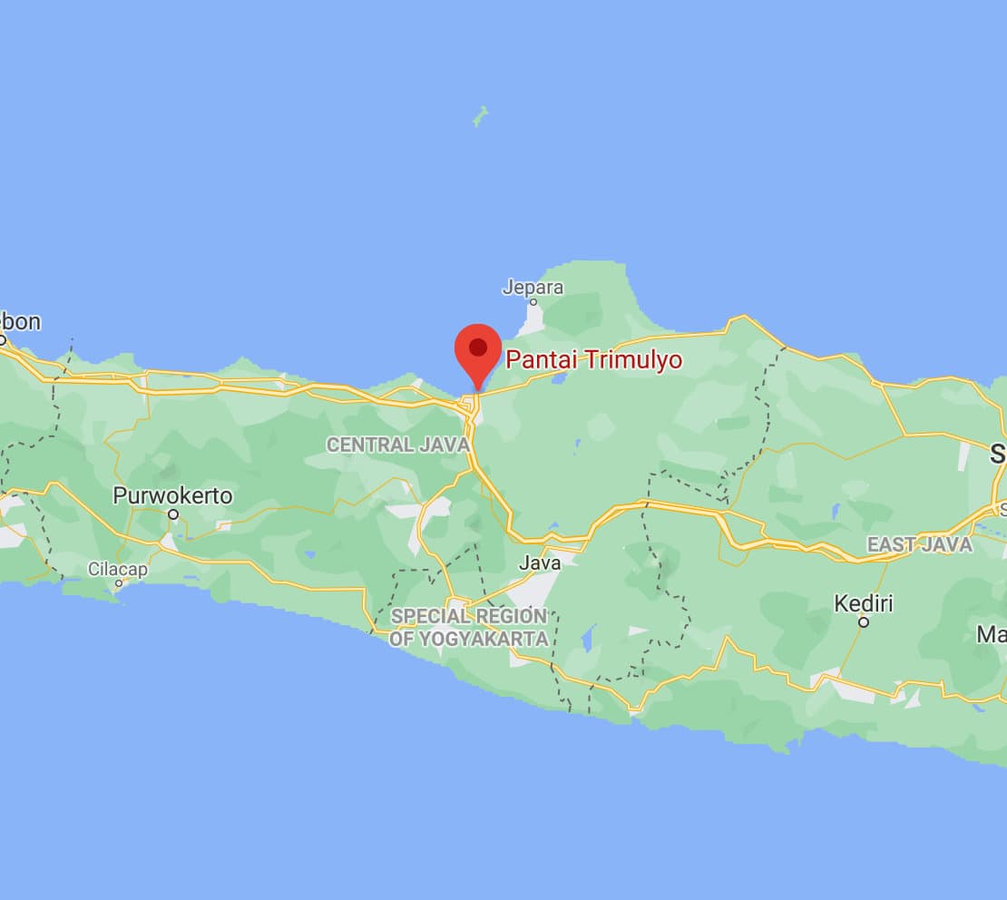 Map of Pantai Trimulyo, Semarang, Central Java